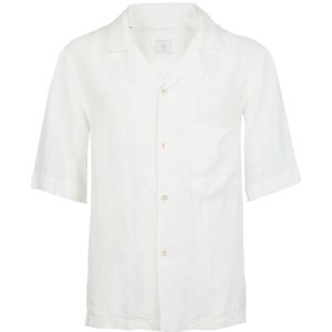 Eleventy, Heren, Overhemden, Wit, Maat: S Linnen,