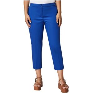 Marina Rinaldi, Dames, Broeken, Blauw, Maat: XL Katoen,