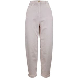 Elisabetta Franchi, Dames, Broeken, Roze, Maat: W29 Katoen,