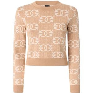 Pinko, Dames, Truien, Beige, Maat: L Viscose,