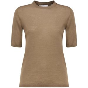 Max Mara, Dames, Truien, Bruin, Maat: L Wol,