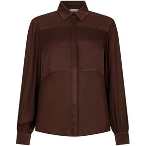 Liu Jo - Blouse - Bruin - Crêpe de Chine - Viscose