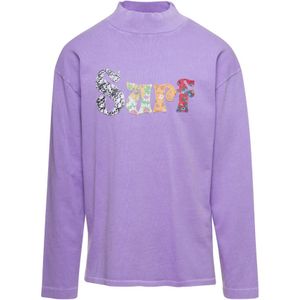 ERL - Longsleeve Top - Violet - Katoen - Geribbelde Afwerking