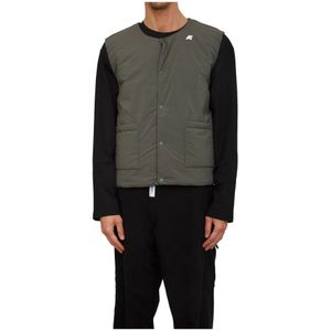 K-Way, Heren, Jassen, Groen, Maat: M Nylon,