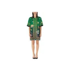 Casablanca Gedrukte Shiftjurk , Green , Dames , Maat: XS