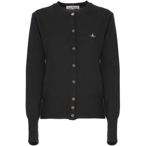 Vivienne Westwood, Dames, Truien, Zwart, Maat: S Katoen,