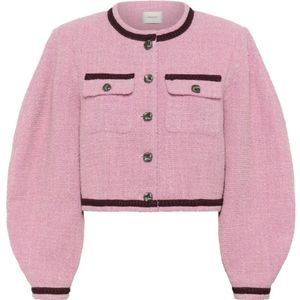 Gestuz, Dames, Jassen, Roze, Maat: S Chiffon,