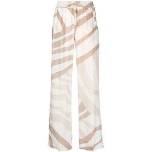 Kiton, Dames, Broeken, Beige, Maat: S Zijde,