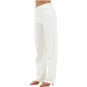 Max Mara, Dames, Jeans, Wit, Maat: 2XS Denim,