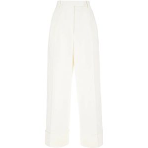 Thom Browne, Dames, Broeken, Wit, Maat: XL Katoen,