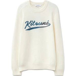 Maison Kitsuné, Heren, Truien, Beige, Maat: M