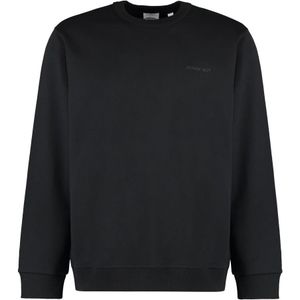 Burberry Katoenen sweatshirt met EKD Check-detail , Black , Heren , Maat: XL