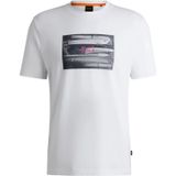 Hugo - T-shirt - Natuurlijke Kleur - Katoen - Korte Mouwen