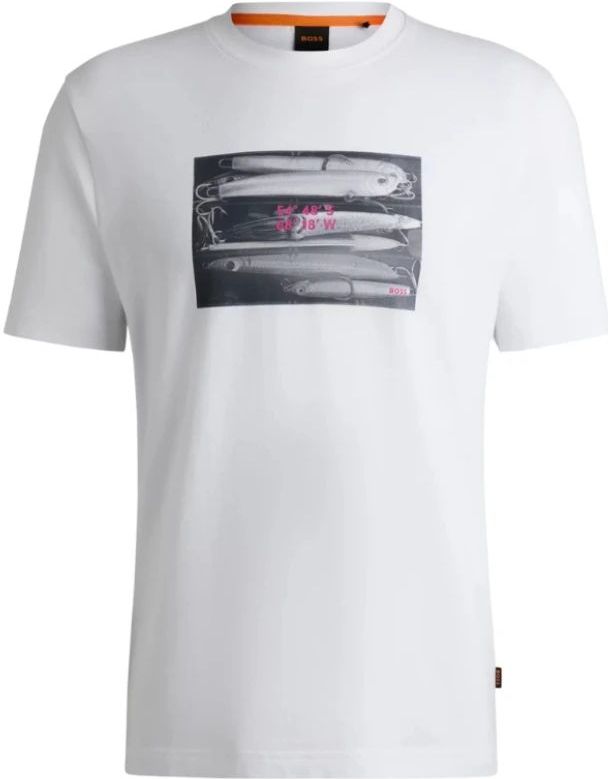 Hugo - T-shirt - Natuurlijke Kleur - Katoen - Korte Mouwen