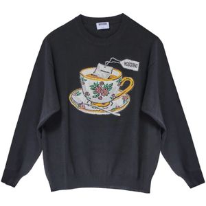 Moschino, Dames, Truien, Zwart, Maat: XS Wol,