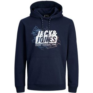 Jack & Jones, Heren, Sweatshirts & Hoodies, Blauw, Maat: L Katoen,