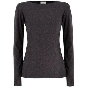 Brunello Cucinelli, Dames, Truien, Zwart, Maat: L Kasjmier,