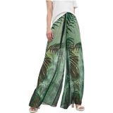 Guess - Roxan - Broek - Groen - Chiffon - High-Waisted - Wide Leg