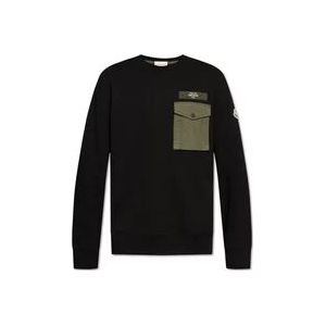 Moncler Sweatshirt met zak , Black , Heren , Maat: L