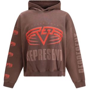 Represent, Heren, Sweatshirts & Hoodies, Bruin, Maat: S Katoen,
