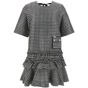 Ganni, Dames, Jurken, Veelkleurig, Maat: XS Poliester,