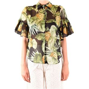 Twinset, Dames, Blouses & Shirts, Veelkleurig, Maat: 2XS Katoen,