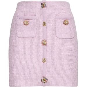 Self Portrait, Dames, Rokken, Roze, Maat: XS Katoen,