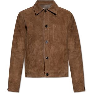 Ami Paris, Heren, Jassen, Bruin, Maat: XL Suède,