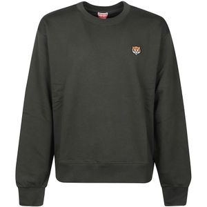Kenzo, Heren, Sweatshirts & Hoodies, Groen, Maat: 2XL