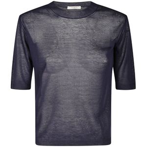 Zanone, Dames, Tops, Blauw, Maat: XS