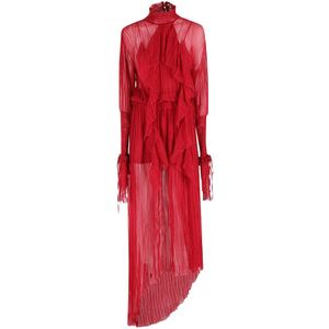 Blumarine, Dames, Jurken, Rood, Maat: XS Zijde,