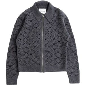 Jil Sander, Heren, Truien, Grijs, Maat: 2XL Wol,