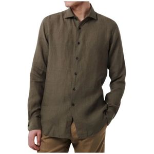 Xacus, Heren, Overhemden, Groen, Maat: L Linnen,
