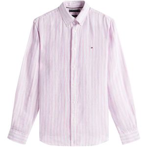 Tommy Hilfiger, Heren, Overhemden, Roze, Maat: XL Linnen,