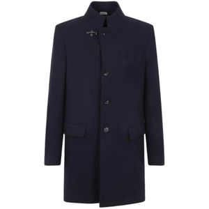 Fay, Heren, Mantels, Blauw, Maat: M Wol,