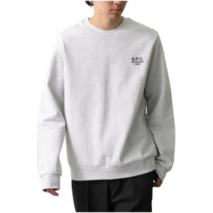 A.p.c., Heren, Sweatshirts & Hoodies, Grijs, Maat: S Katoen,