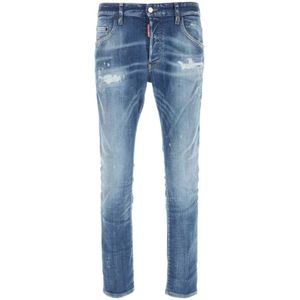 Dsquared2 Stretch Denim Skater Jeans , Blue , Heren , Maat: L