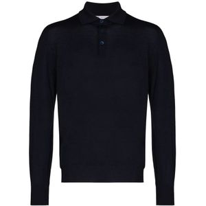 Brunello Cucinelli, Heren, Truien, Blauw, Maat: M Wol,
