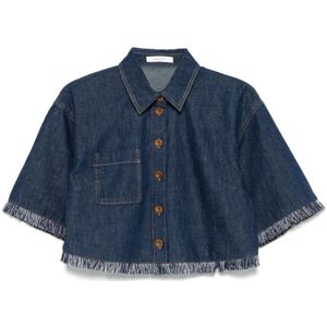 Zimmermann, Dames, Blouses & Shirts, Blauw, Maat: XS Denim,