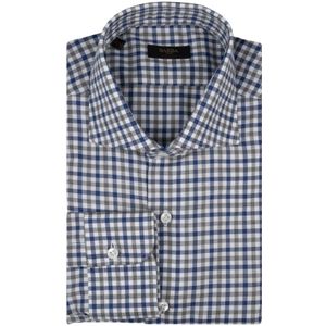 Barba, Heren, Overhemden, Blauw, Maat: M