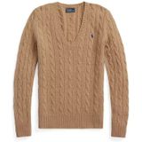 Polo Ralph Lauren - Trui - Camel - V-hals - Lange Mouw - Slanke Pasvorm