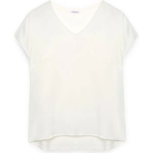 Fiorella Rubino, Dames, Tops, Wit, Maat: XS Satijn,