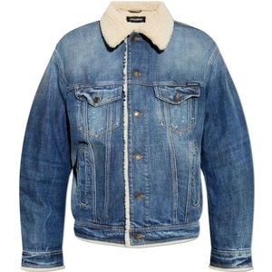 Dolce & Gabbana, Heren, Jassen, Blauw, Maat: M Denim,