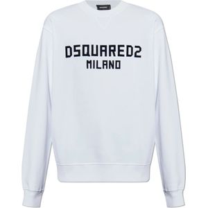 Dsquared2 - Sweatshirt - Wit - 100% Katoen - Ronde Hals