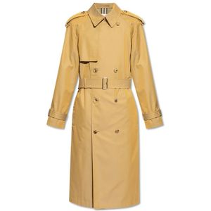 Burberry Katoenen trenchcoat , Brown , Heren , Maat: L