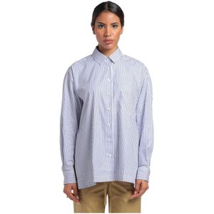 Closed, Dames, Blouses & Shirts, Blauw, Maat: XS Katoen,