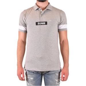 Sun68, Heren, Tops, Grijs, Maat: L Katoen,