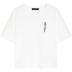 Max Mara, Dames, Tops, Wit, Maat: S Katoen,