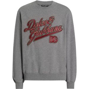 Dolce & Gabbana, Heren, Sweatshirts & Hoodies, Grijs, Maat: L