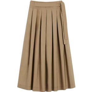 Weekend Max Mara, Dames, Rokken, Bruin, Maat: XS Katoen,
